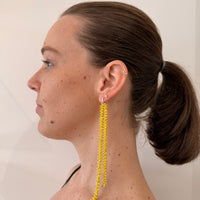 Yellow Chain Earrings