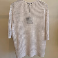 Crochet Netting Oversized Easy T - White