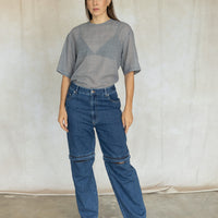 sheer gauze Wool Easy T -Grey