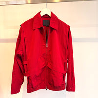 Fall Nylon Snap Bomber - Red