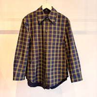 Techy Plaid Easy Shirt Jacket - Blue multi