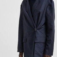 Crispy Nylon Liam Blazer - Navy