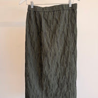 Joe Zip Skirt - Striped Tucked Shirting - Hunter