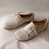 Asymetrical Derby Shoe - Latte