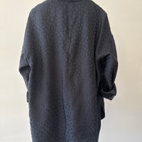 Asymmetric Cowl Shirt - Black
