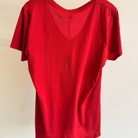 Carol VNeck Tee - Washed Red