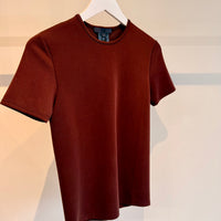Feather Weight Viscose Neoprene Short Sleeve T - Bordeaux