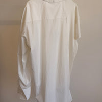 Half Cotton Poplin Silk Jersey Tee - White