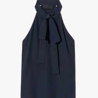Zelie Halterneck Top - Dark Navy