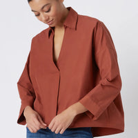 Emma collared Kimono - Rust