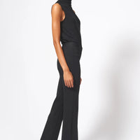 Pin Tuck Column Pant - Black
