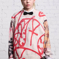Mercer Street Oversized Graffiti Sweater