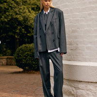 Ellis Suiting Chopped Blazer - Grey