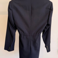 Cord Waisted Jacket - Navy/White