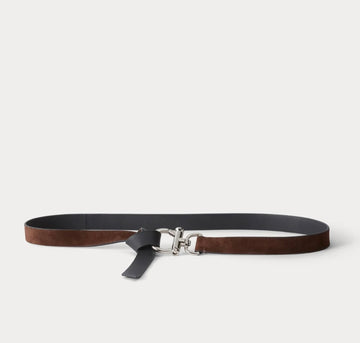 Utilitarian Belt - Chocolate Suede
