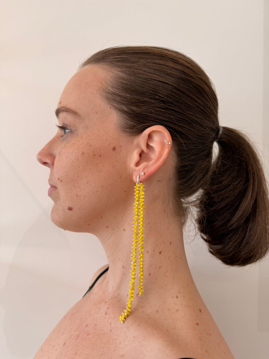 Yellow Chain Earrings