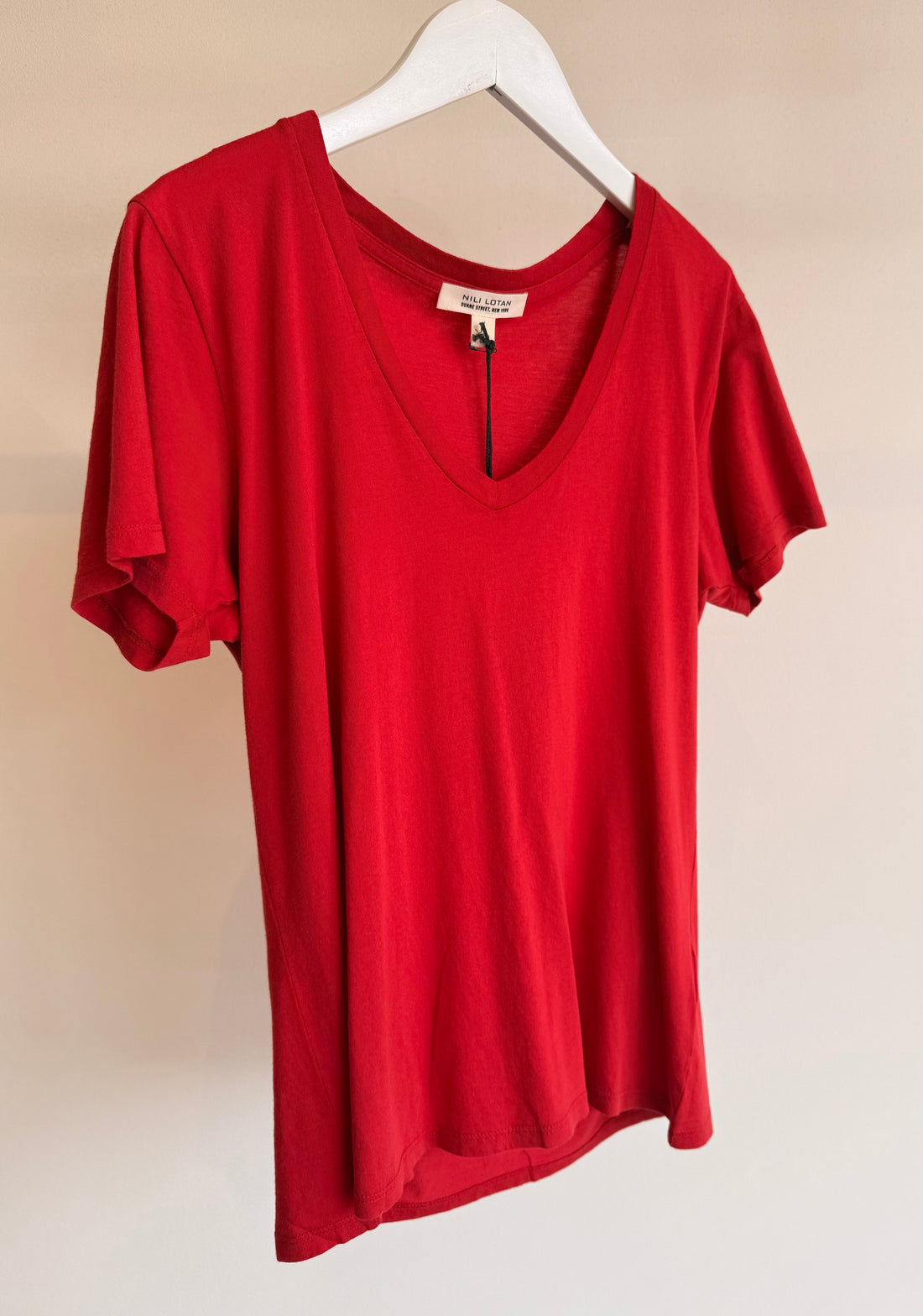 Carol VNeck Tee - Washed Red