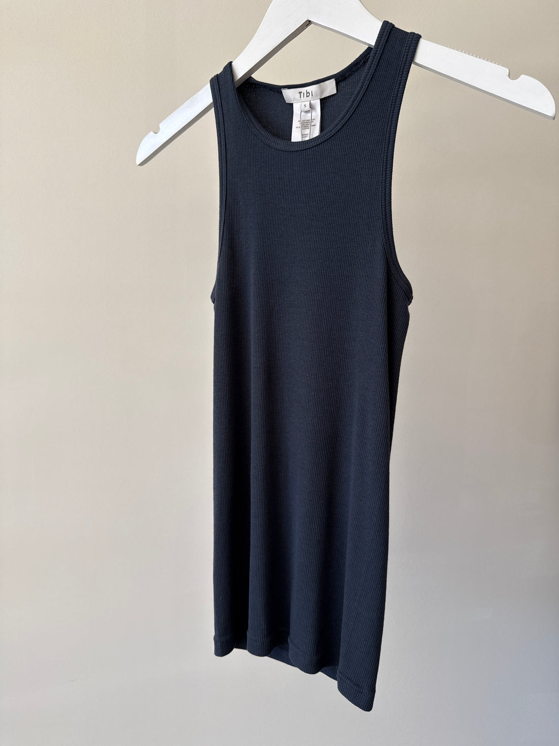 Circular Fine Rib Tank - Blue Fog