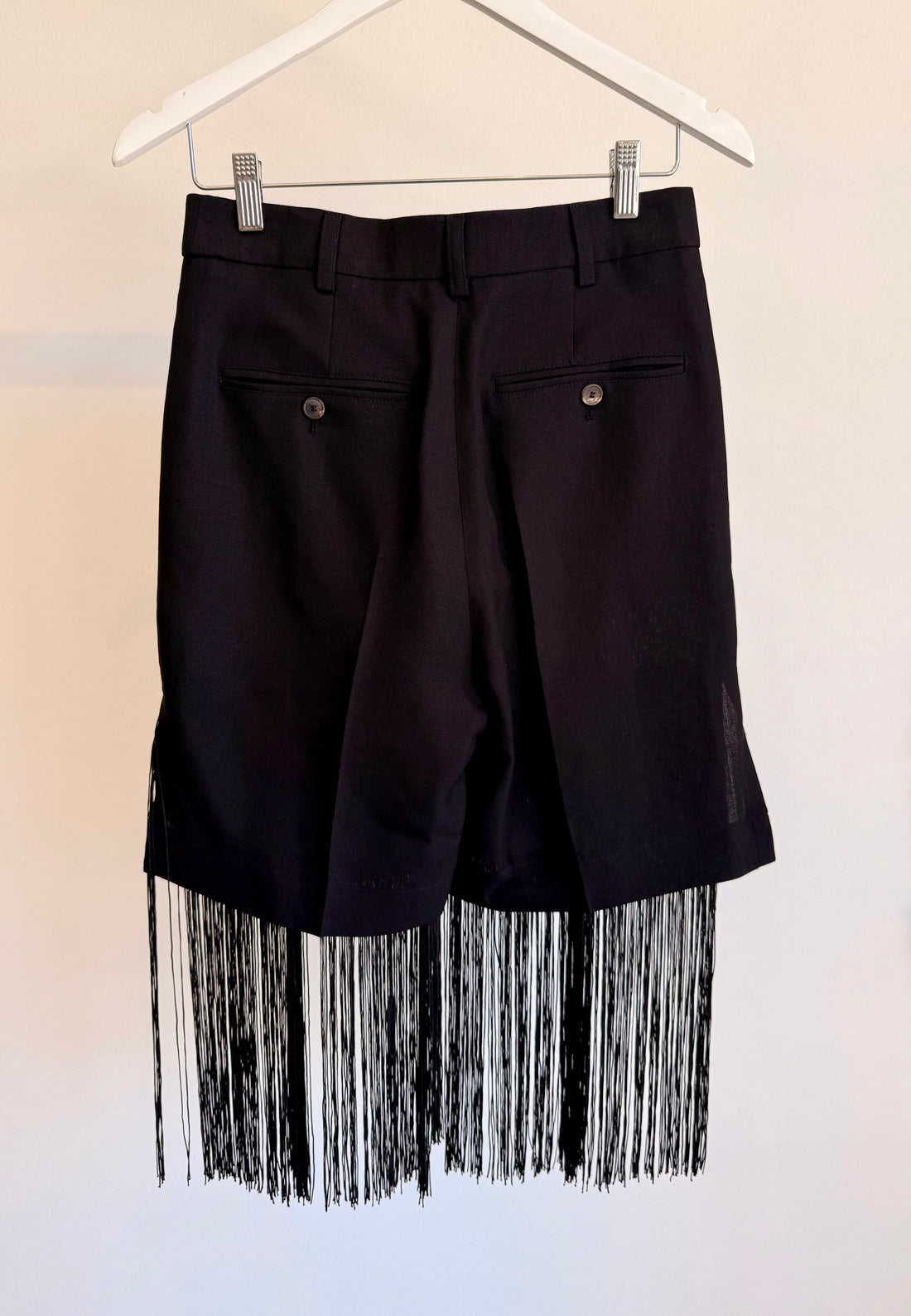 Crag Fringed Shorts - Blac