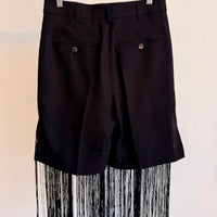 Crag Fringed Shorts - Blac