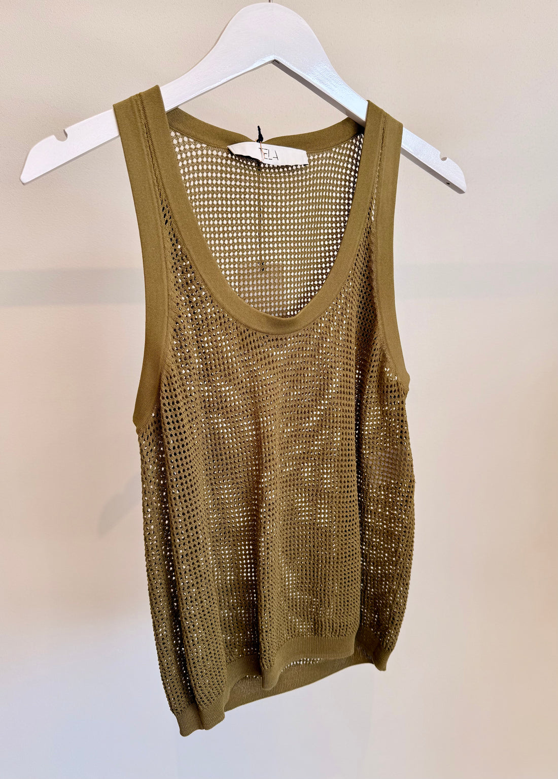 Comby Tank Top - Sage Green