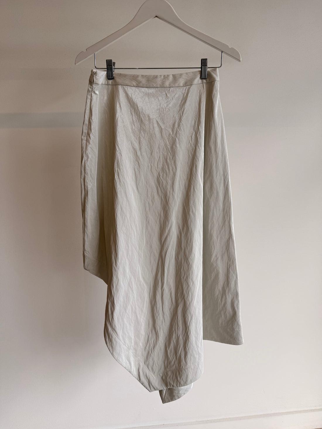 A-Line Asymmetric Skirt - Optic White