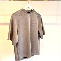 Feather Weight Viscose Neoprene Short Sleeve T - Grey