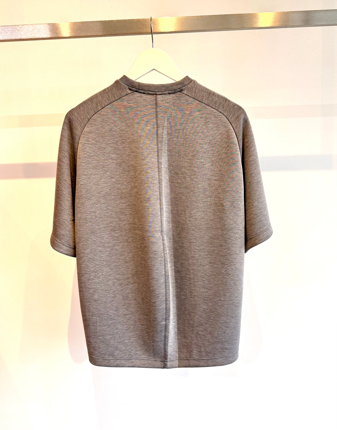 Feather Weight Viscose Neoprene Short Sleeve T - Grey