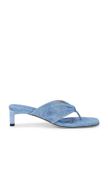 Wrap Mid Heel - Denim
