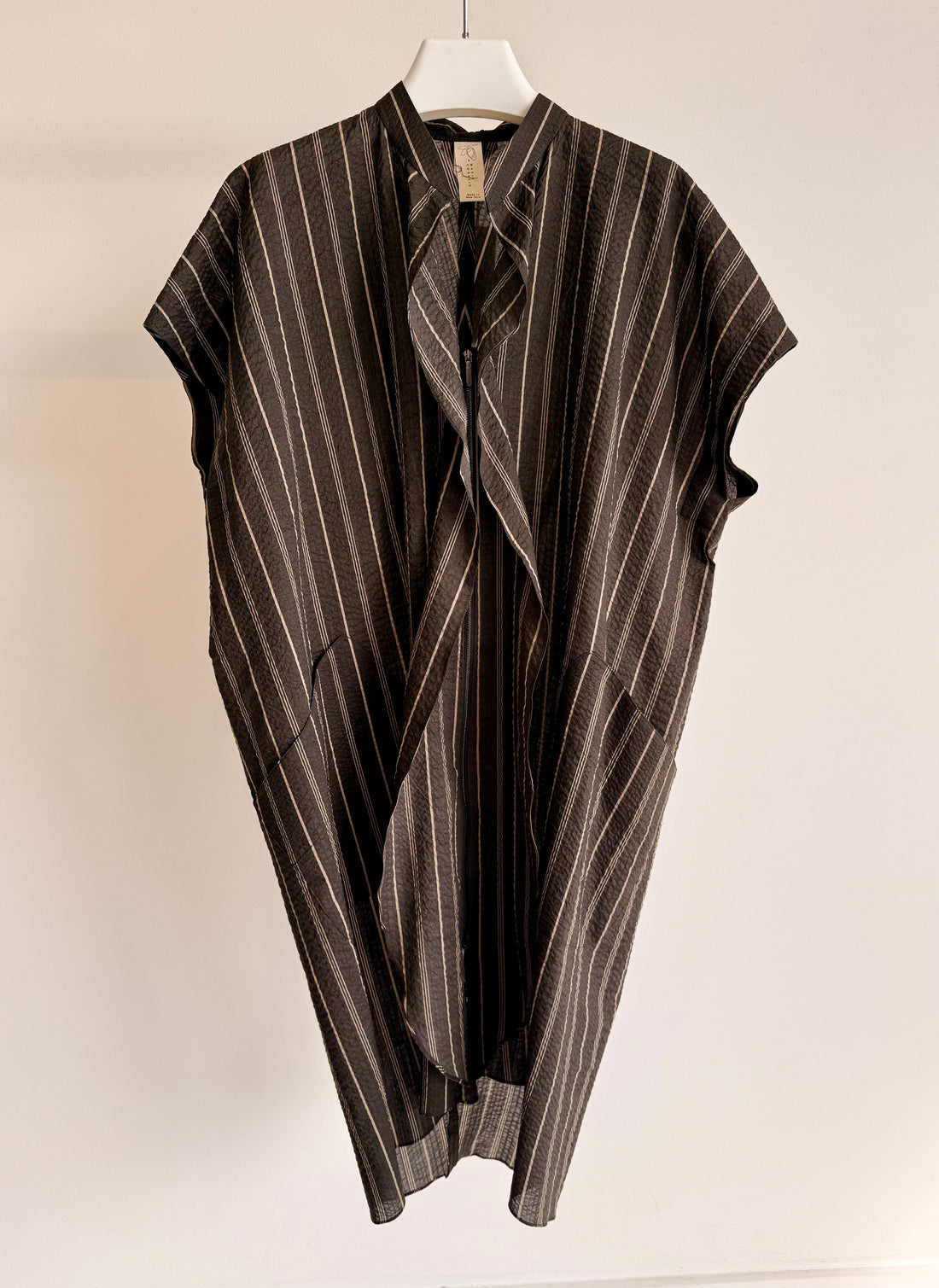 Fin Gaban Dress - Ripple Stripe - Brown/Tan