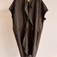 Fin Gaban Dress - Ripple Stripe - Brown/Tan