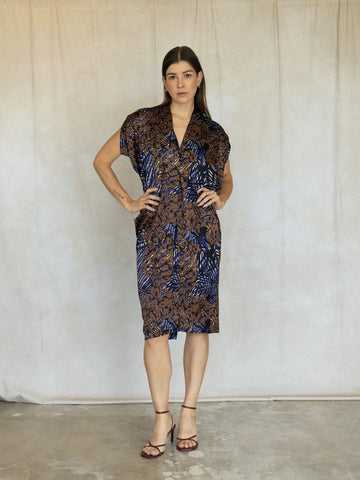 Issa Dress - Animalia Silk Print