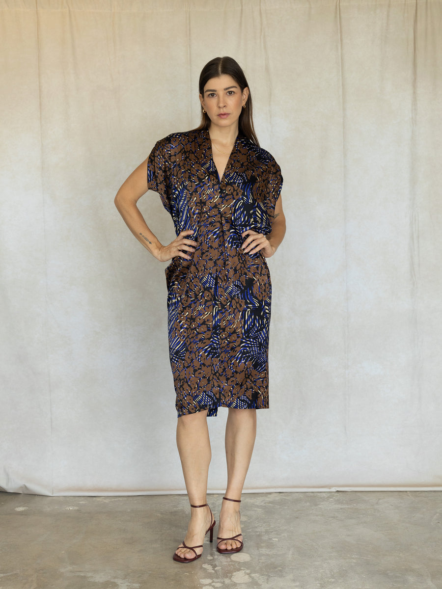 Issa Dress - Animalia Silk Print