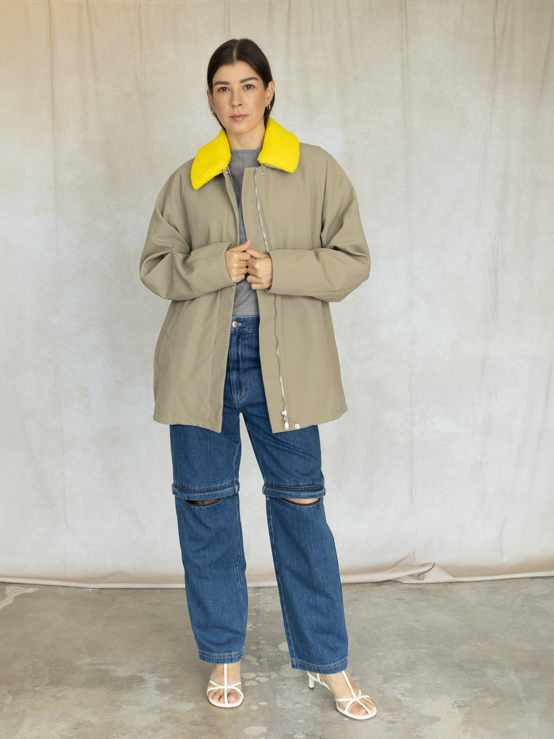 Lotte Nylon Carcoat - Khaki