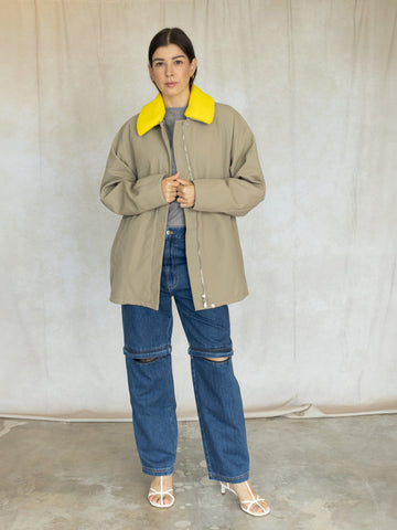 Lotte Nylon Carcoat - Khaki
