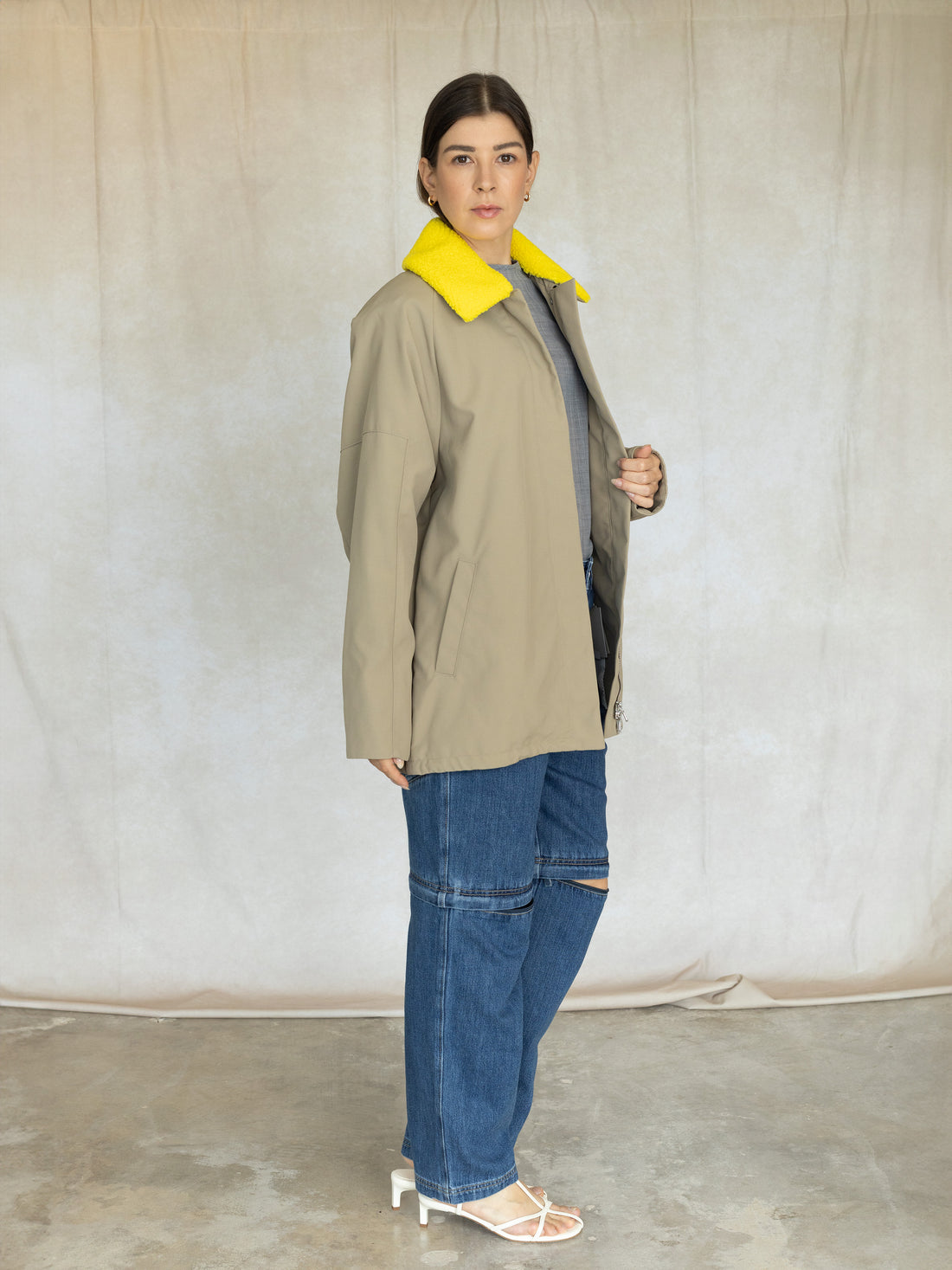 Lotte Nylon Carcoat - Khaki