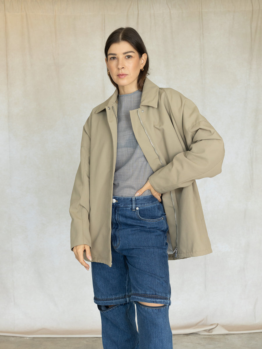 Lotte Nylon Carcoat - Khaki