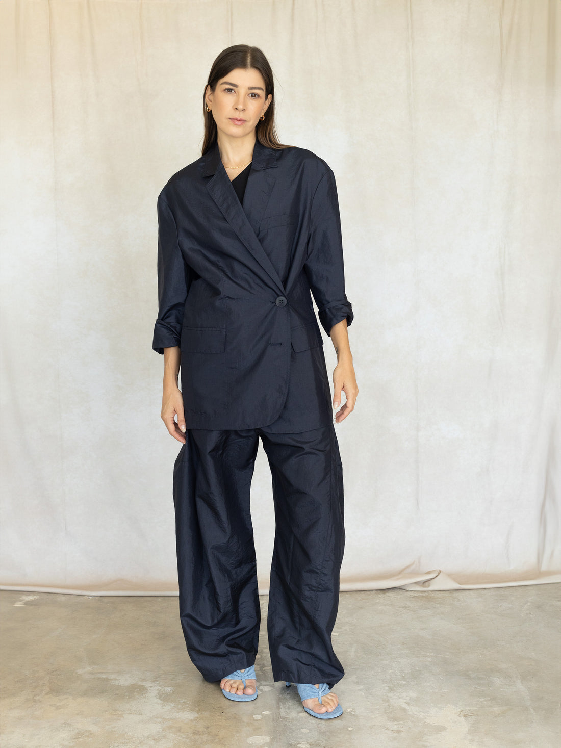 Crispy Nylon Winslow Pant - Navy