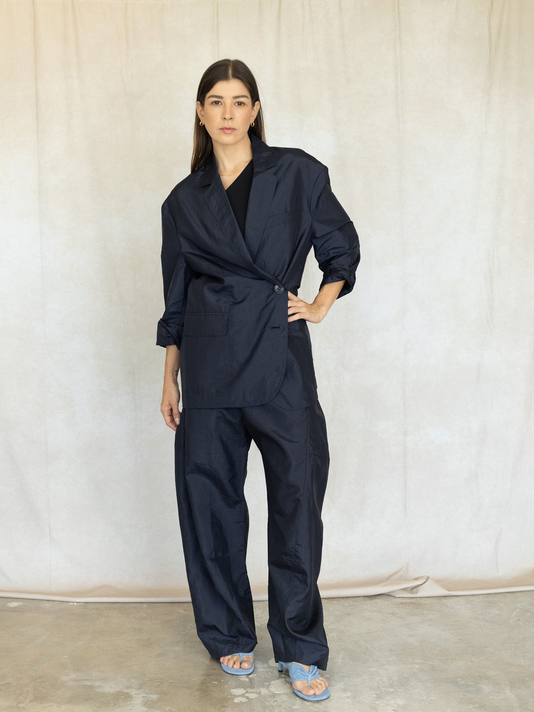 Crispy Nylon Winslow Pant - Navy