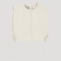 Leather Layering Top - Chalk