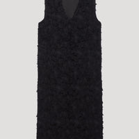 Fringed Jacquard Dress - Black