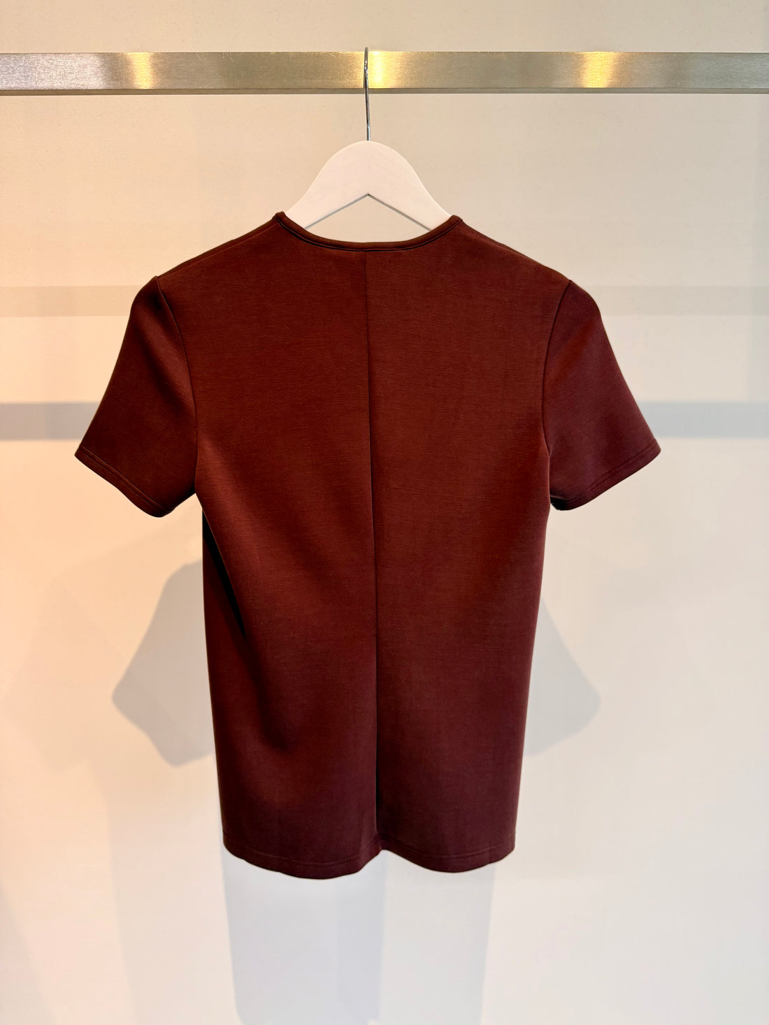 Feather Weight Viscose Neoprene Short Sleeve T - Bordeaux