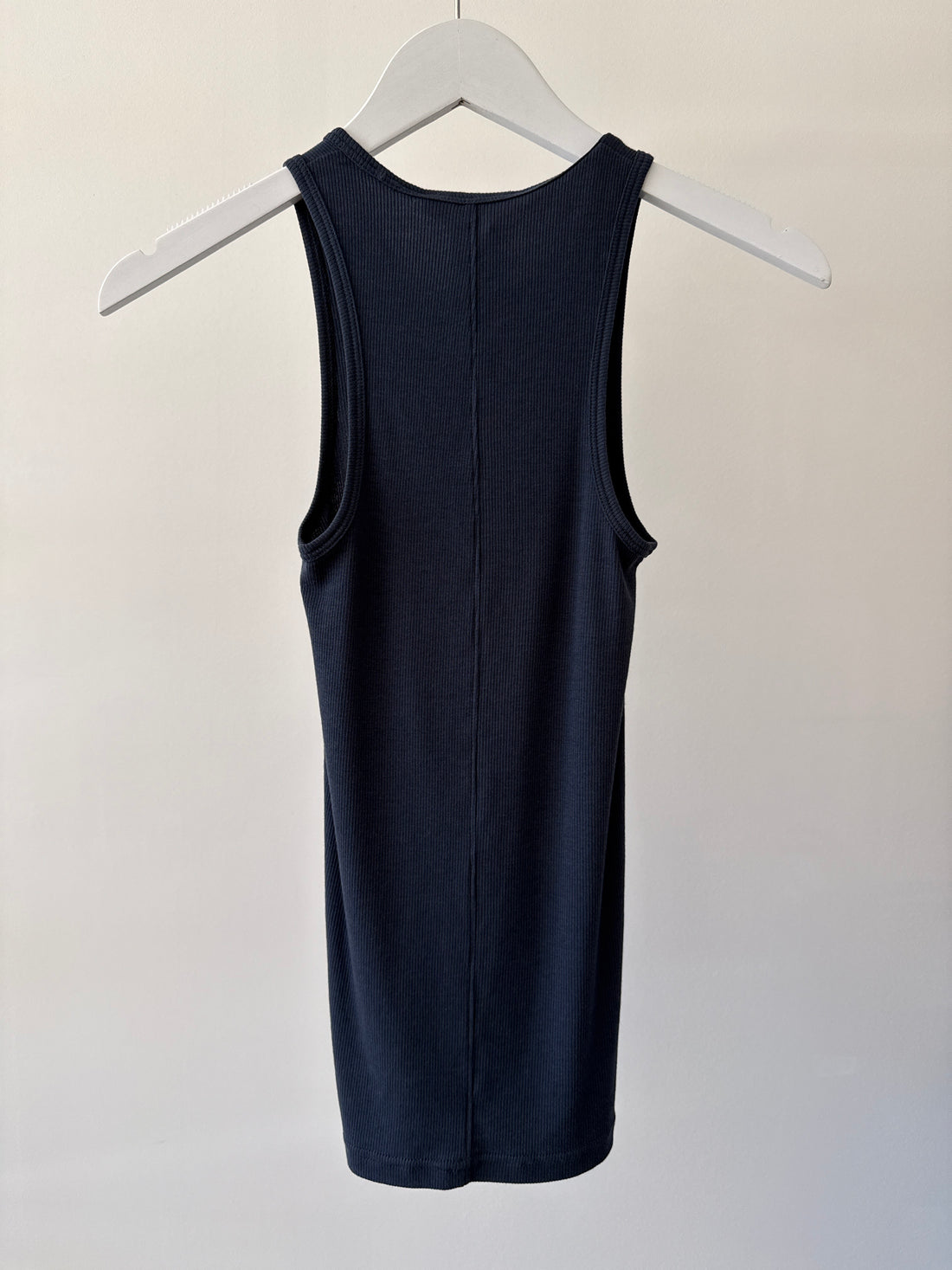Circular Fine Rib Tank - Blue Fog