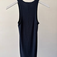 Circular Fine Rib Tank - Blue Fog