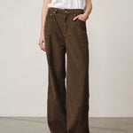 Kat Mid Waist Pants - Dark Olive