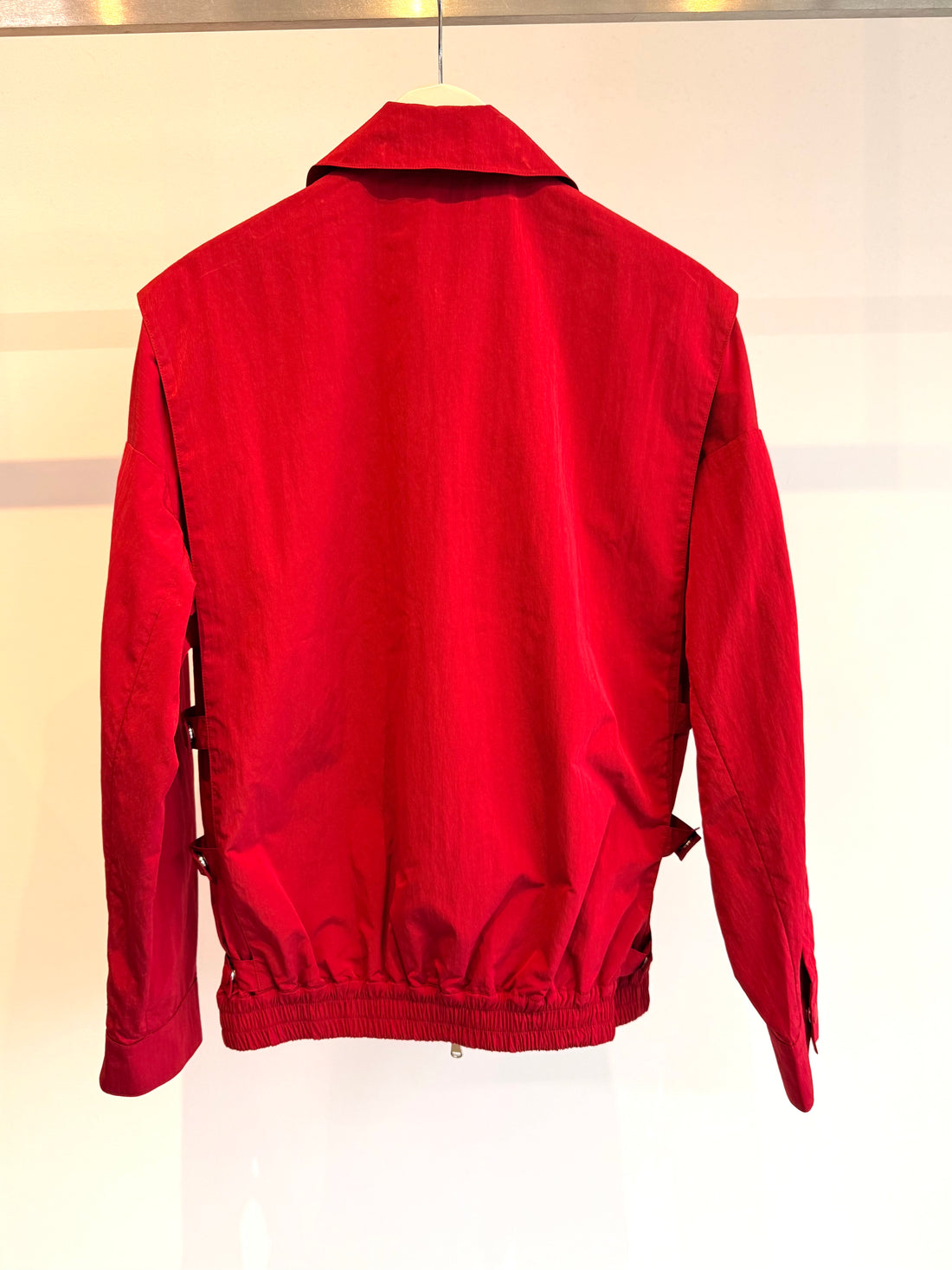 Fall Nylon Snap Bomber - Red