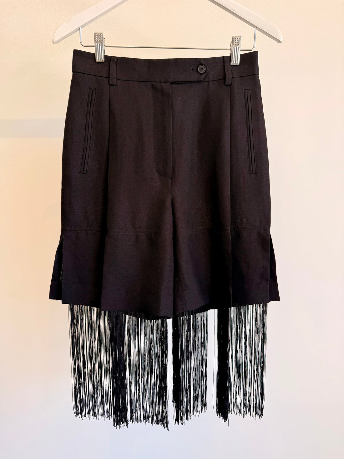 Crag Fringed Shorts - Blac