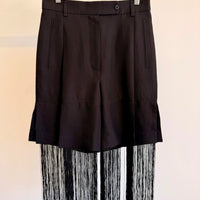 Crag Fringed Shorts - Blac