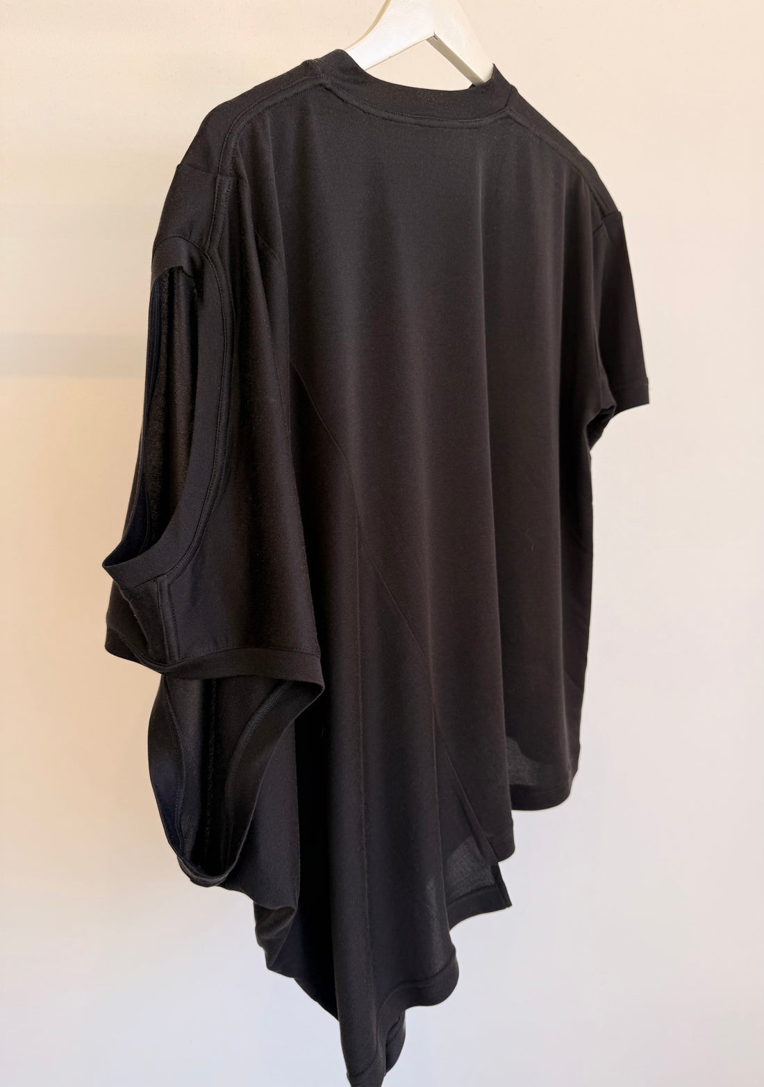 Combined Silk Tee Shirt - Black