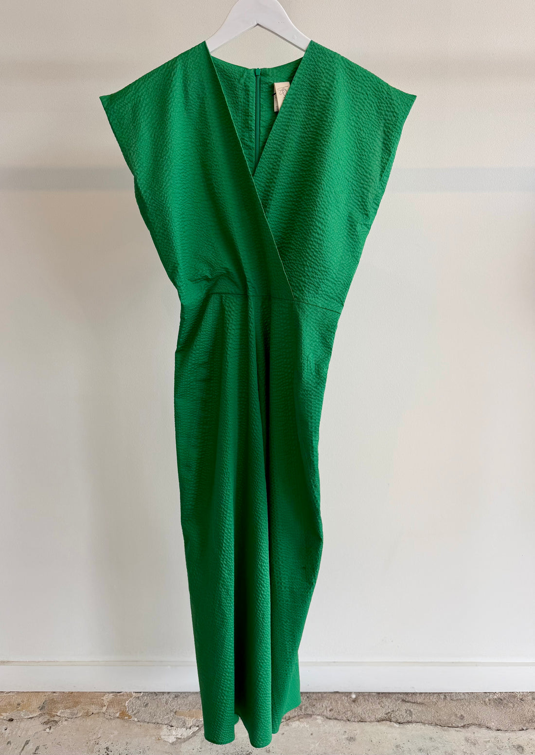 Wrap Omi Dress - Ripple Twill - Green